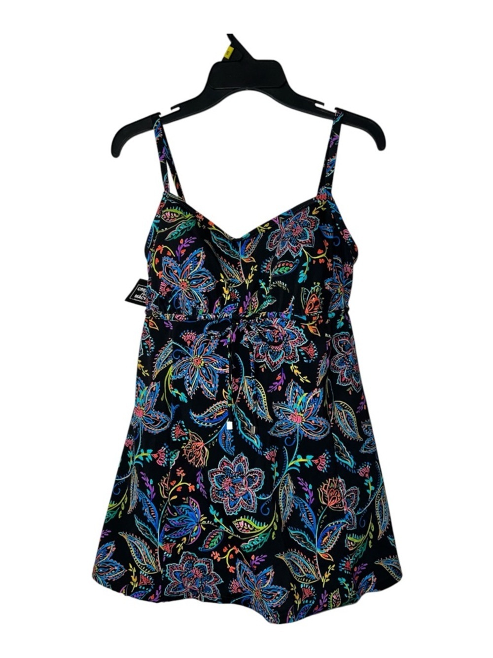 Swim Solutions Floral Swim Dress Size 12 Empire Waist Tummy Control NWT - Picture 3 of 13